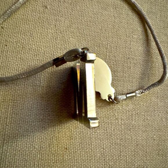 Ladybug with M bookmark w crystals and silver silk cord NWOT - Picture 6 of 7